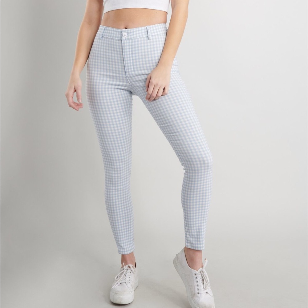 Gingham “As If” pants